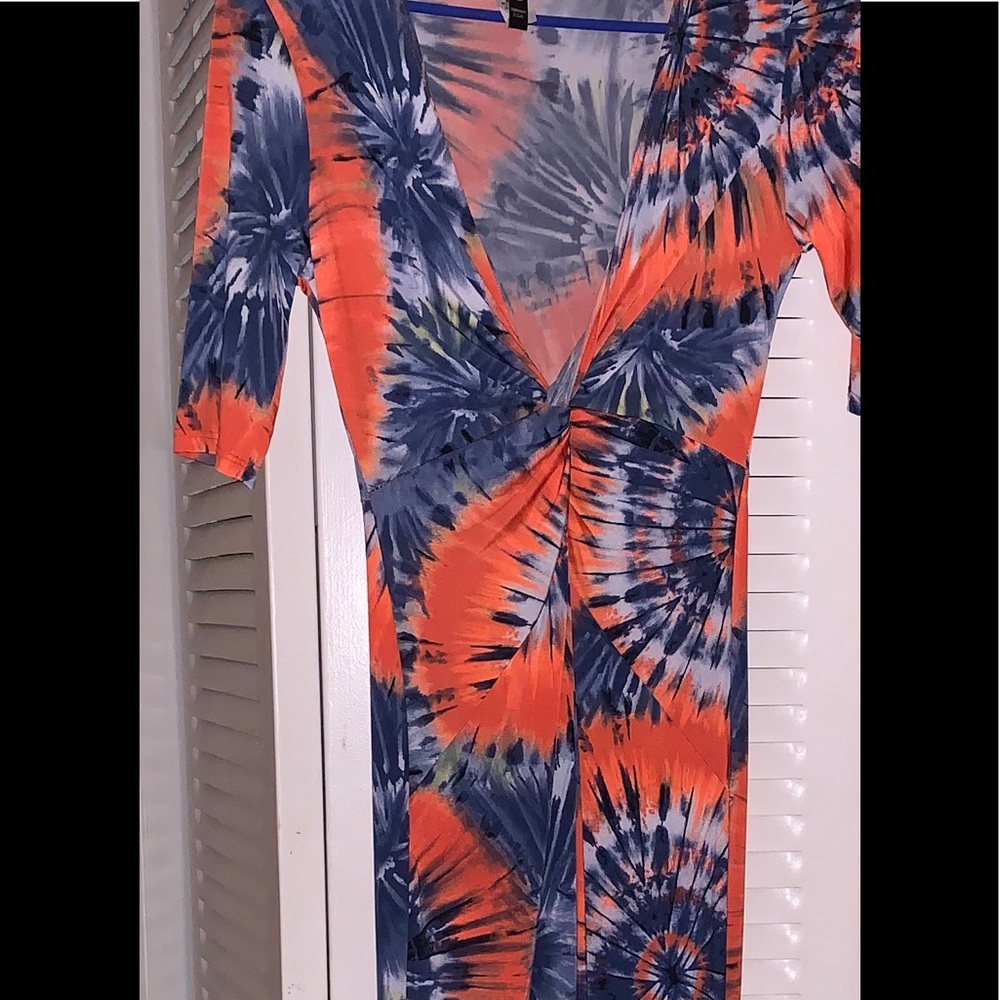 Tie dye maxi dress
